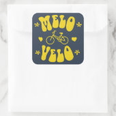 Melo Velo Vierkante Sticker (Tas)