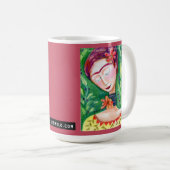 meloardfrida kahlo in groene koffiebeker koffiemok (Voorkant rechts)