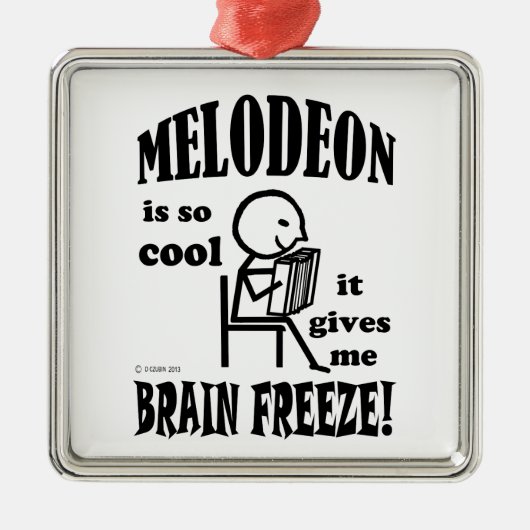 Melodeon, Brain Freeze Metalen Ornament (Voorkant)