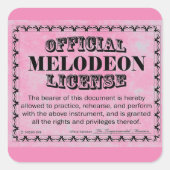 Melodeon License Square Sticker (Voorkant)