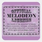 Melodeon License Square Sticker (Voorkant)