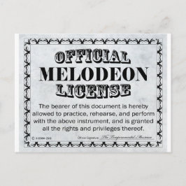 Melodeon-licentie Briefkaart