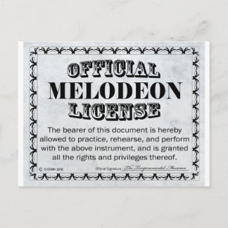 Melodeon-licentie Briefkaart