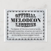 Melodeon-licentie Briefkaart (Voorkant)
