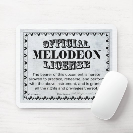 Melodeon-licentie Muismat (Met muis)