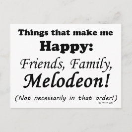 Melodeon maakt me gelukkig briefkaart