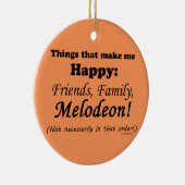 Melodeon maakt me gelukkig keramisch ornament (Rechts)