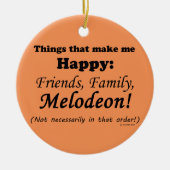 Melodeon maakt me gelukkig keramisch ornament (Voorkant)