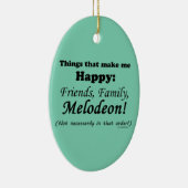 Melodeon maakt me gelukkig keramisch ornament (Rechts)