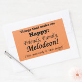 Melodeon maakt me gelukkig rechthoekige sticker (Envelop)