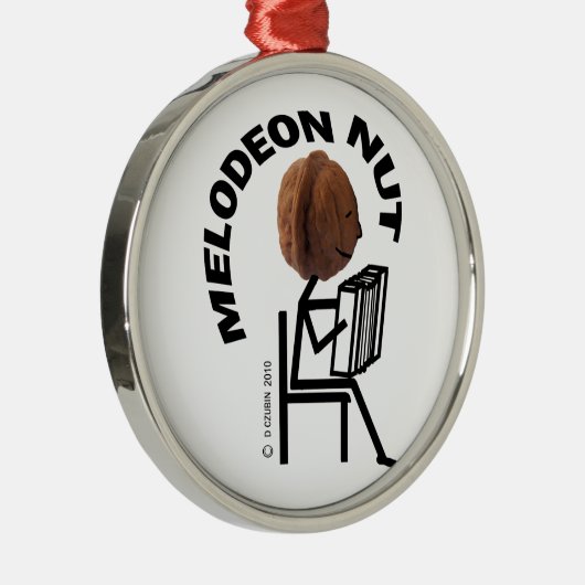 Melodeon Nut Metalen Ornament (Rechts)