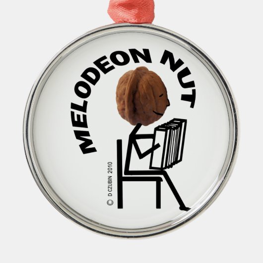 Melodeon Nut Metalen Ornament (Voorkant)