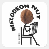 Melodeon Nut Vierkante Sticker (Voorkant)
