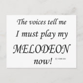 Melodeon Voices zegt dat hij moet spelen Briefkaart (Voorkant)