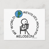Melodeon - Wereld revolt rond Briefkaart (Voorkant)