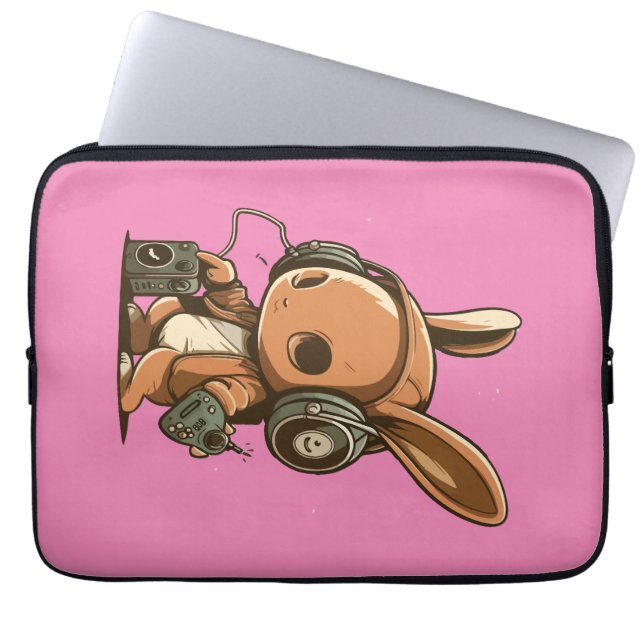 Melodic Bunny: Een muzikale reis Laptop Sleeve (Voorkant)