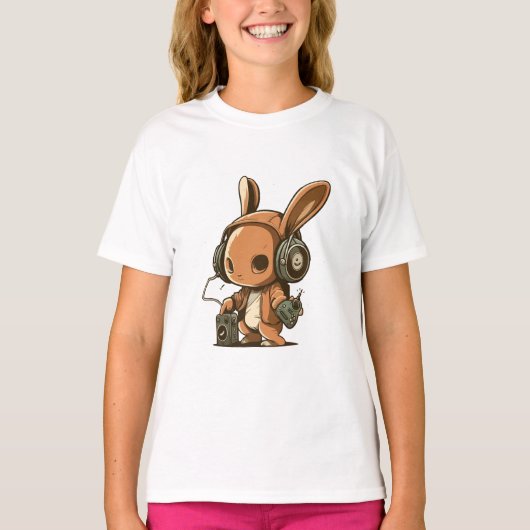 Melodic Bunny: Een muzikale reis T-shirt (Voorkant)