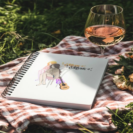 Melodic Daydream" Aesthetic Notebook: Anime Girl w Notitieboek