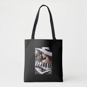 Melodic Embrace: Music & Love Canvas tas