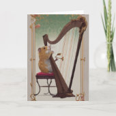 Melodic Hamster Greetings – Whimsical Victorian Kaart (Voorkant)