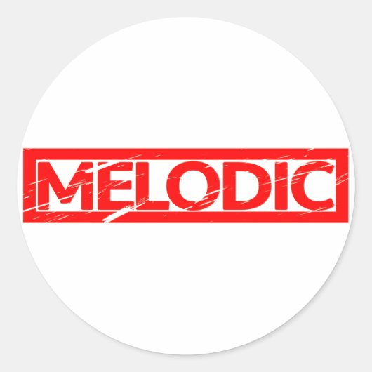 Melodic Stamp Ronde Sticker (Voorkant)