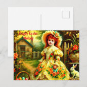 MELODIE ~ HAPPY EASTER BUNNY GREETING ~ FEESTDAGENKAART (Voorkant / Achterkant)