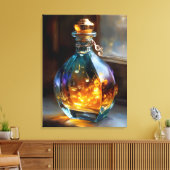 Melodie in een fles - Glowing Musical Essence Art Canvas Afdruk (Insitu (Woonkamer))