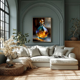 Melodie in een fles - Glowing Musical Essence Art Canvas Afdruk