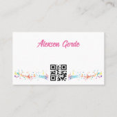 Melodie in een Kaart Visitekaartje (Achterkant)