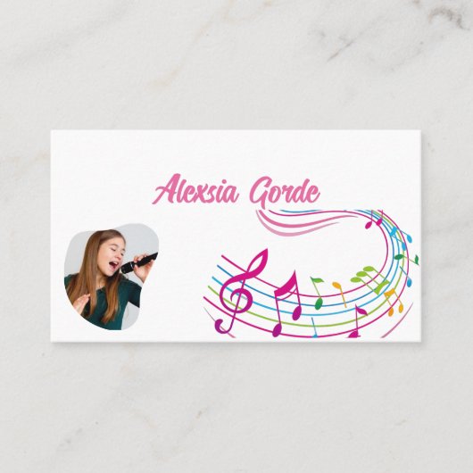 Melodie in een Kaart Visitekaartje (Voorkant)