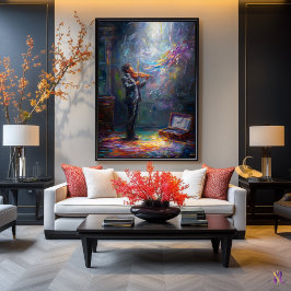 Melodie in licht - Expressieve viool Hedendaags Poster