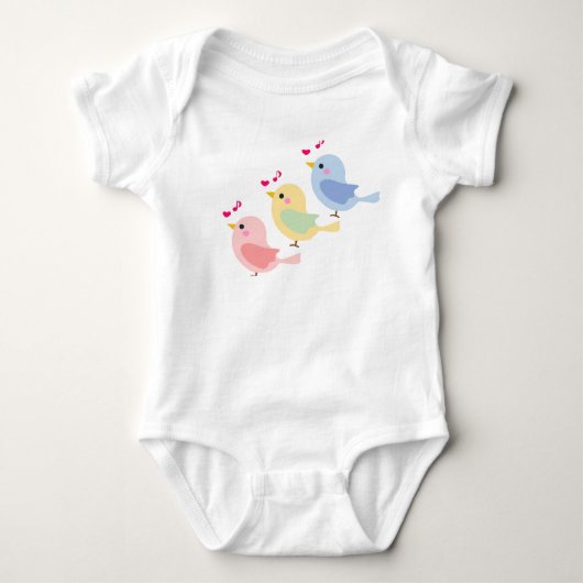 Melodie in vlucht – Songbird Silhouette Design Romper (Voorkant)