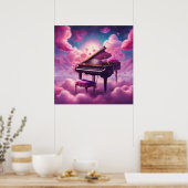 Melodie tussen roze wolken poster (Keuken)