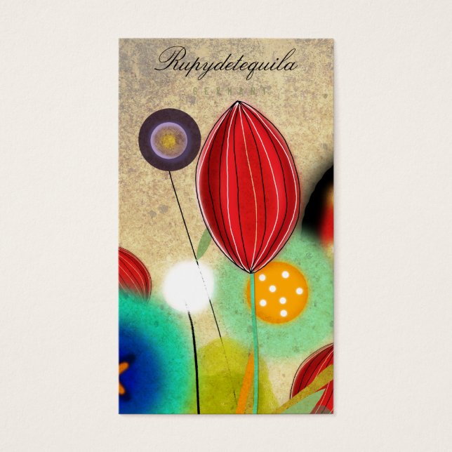 Melodie van bloemen visitekaartjes (Voorkant)