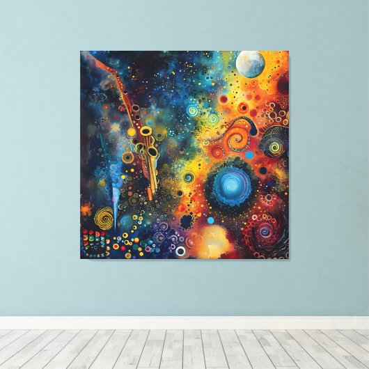 Melodie van de bollen canvas afdruk (Insitu (Houten vloer))