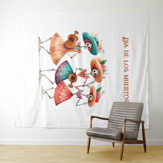 Melodie van de Dancing Dead, op maat Wandkleed (In Situ (horizontaal))