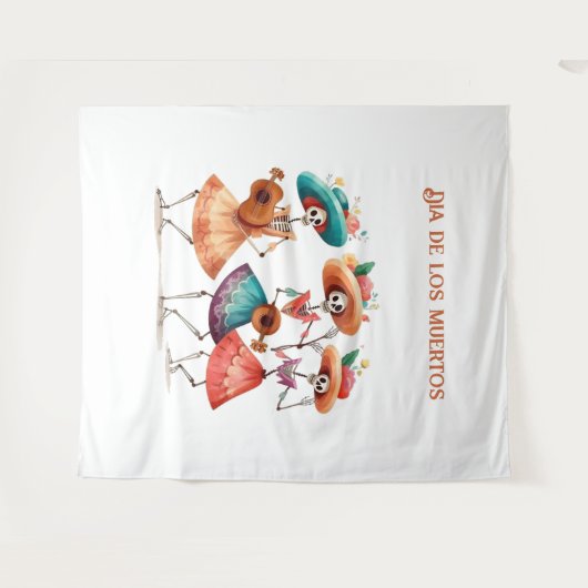 Melodie van de Dancing Dead, op maat Wandkleed (Voorkant (horizontaal))