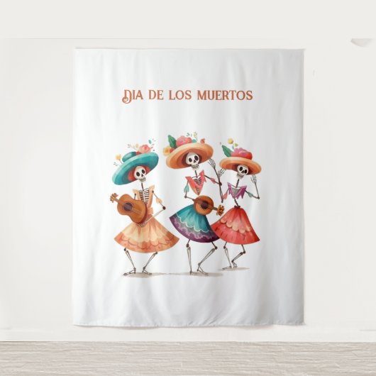 Melodie van de Dancing Dead, op maat Wandkleed (Voorkant)