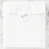 Melodie van de liefde (lineair) hart sticker (Tas)