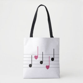 Melodie van de liefde (lineair) tote bag