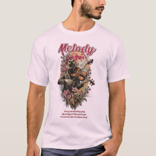 Melodie van de slapeloze maan artistieke viool Ser T-shirt