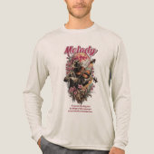 Melodie van de slapeloze maan artistieke viool Ser Tri-Blend Shirt (Voorkant volledig)