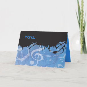 Melodie van de Torah Bar Bat Mitswa Thank You Card Bedankkaart
