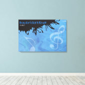 MELODIE van de TORAH Bar Mitzvah Inlogbord Canvas Afdruk (Insitu (Houten vloer))