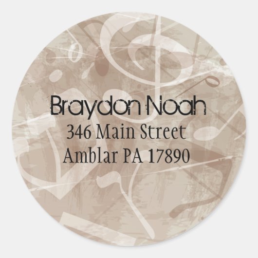 MELODIE van de TORAH Retouradres sticker (Voorkant)