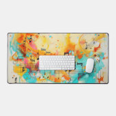 Melodie van kleuren en muzieknoten bureaumat (Keyboard & Muis)