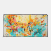 Melodie van kleuren en muzieknoten bureaumat (Voorkant)