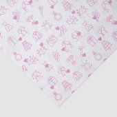 Melodie van Liefde: Bruiloft Lijnen Patroon Tissuepapier (Detail)