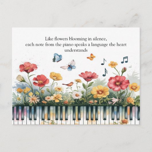 Melodieën in bloei briefkaart (Voorkant)