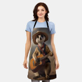 Melodieën van de Savanna A Meerkat Gitaar Serenade Schort (Gedragen)